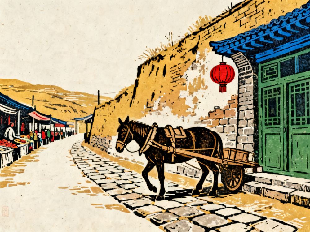 带孩子来: 三天的排法与注意 · 版画 · AI 示意