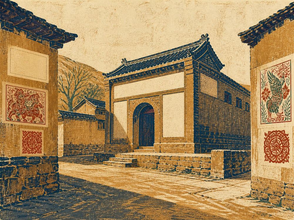 榆阳区文化馆 · 版画 · AI 示意