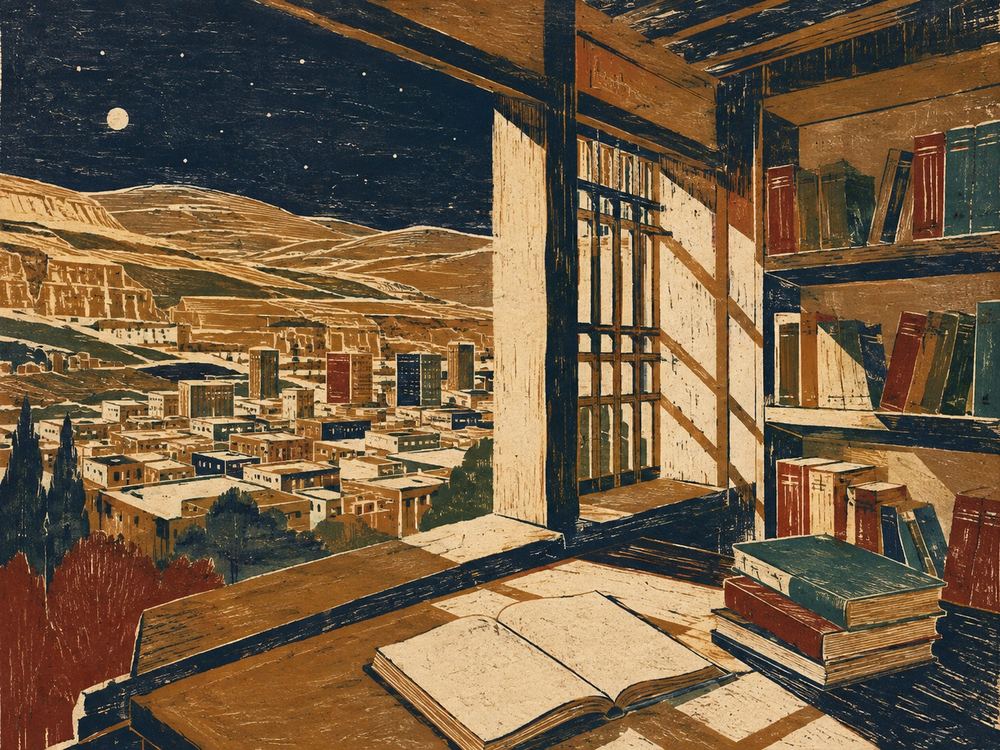 榆阅空间 · 领航君宸分馆 · 版画 · AI 示意