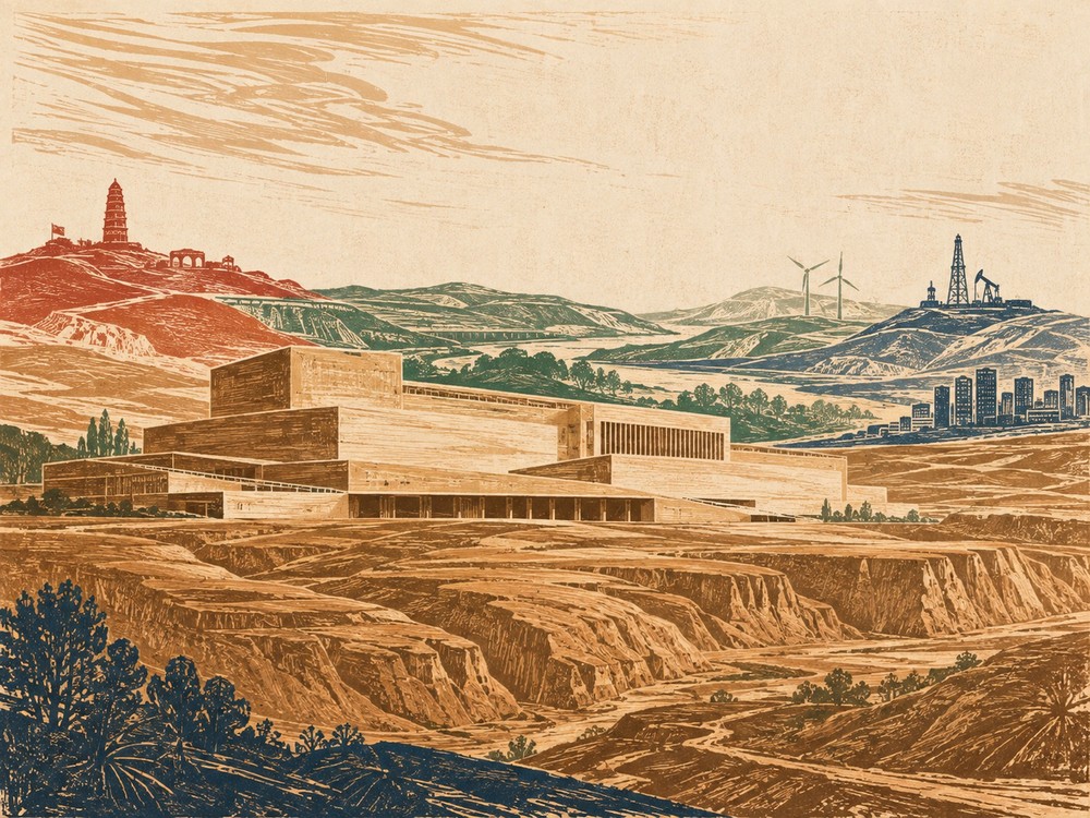 榆林市展览馆 · 版画 · AI 示意