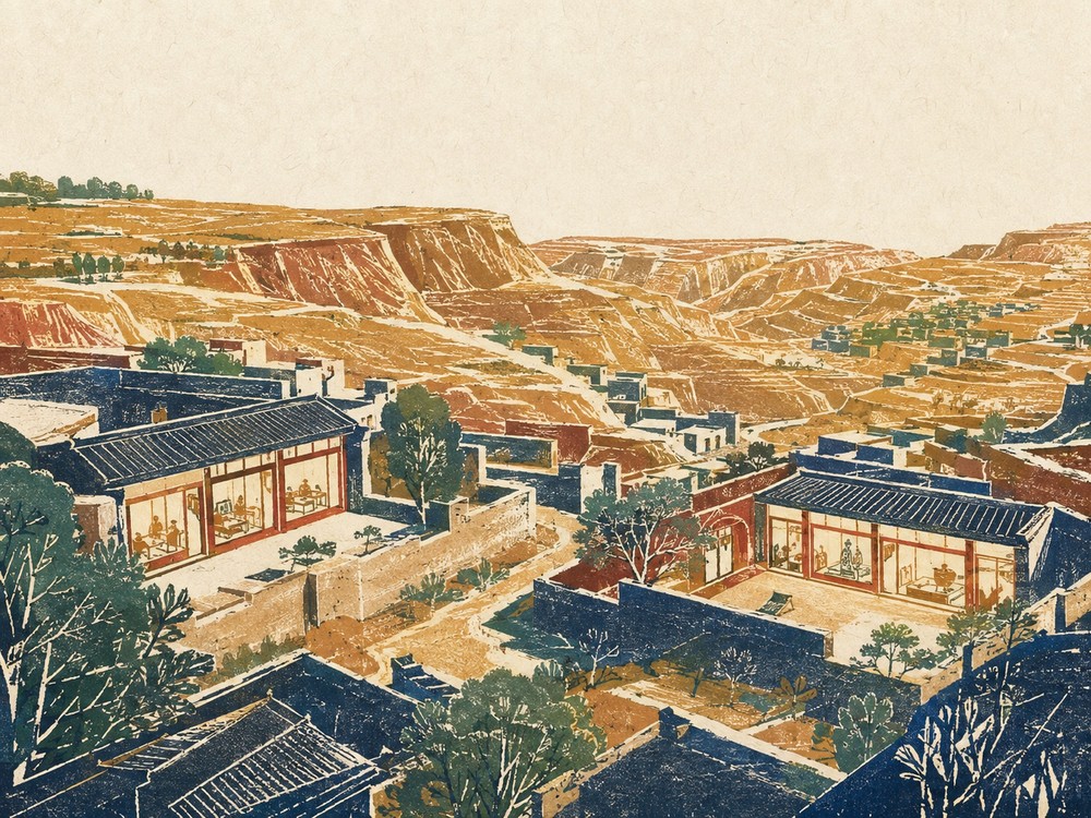 榆林市青少年宫 · 版画 · AI 示意