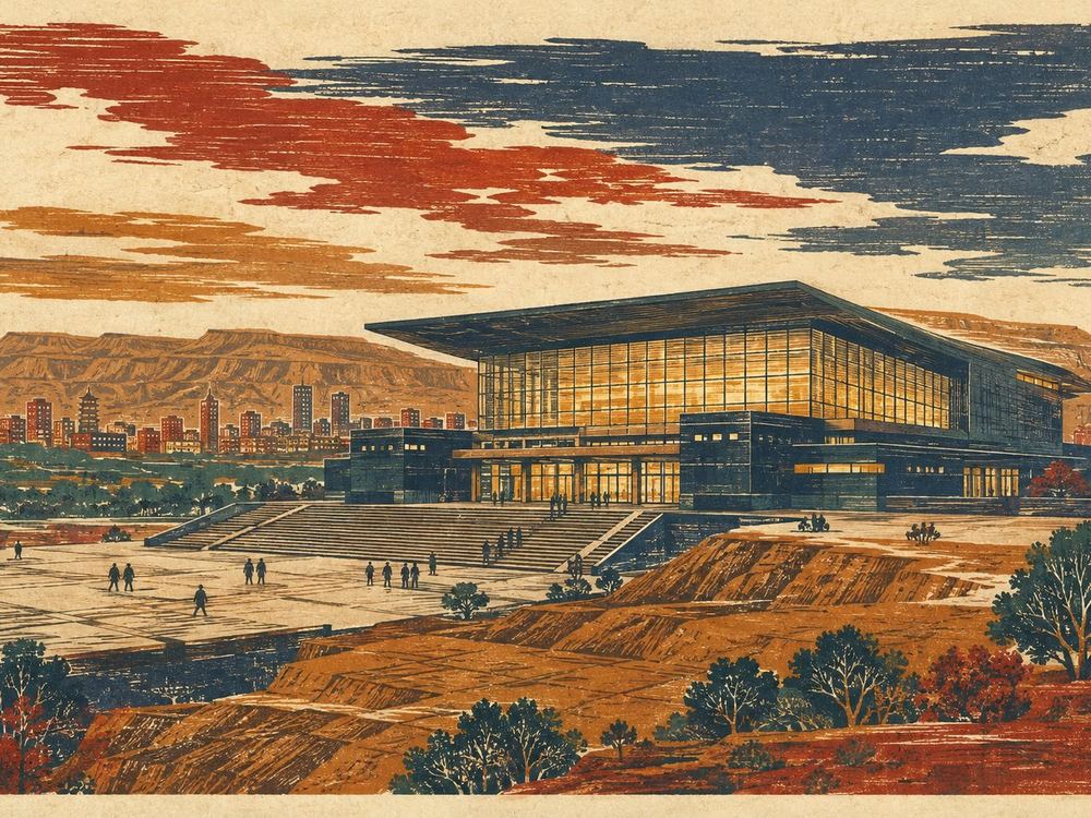 榆林保利大剧院 · 版画 · AI 示意
