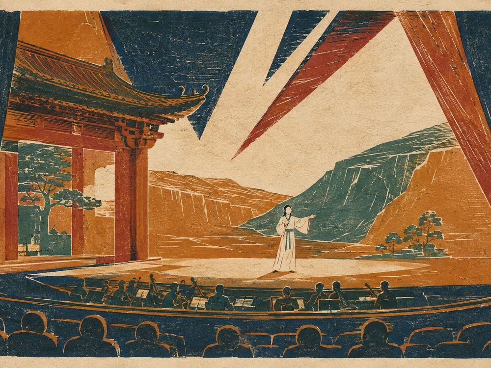 南孔 · 版画 · AI 示意